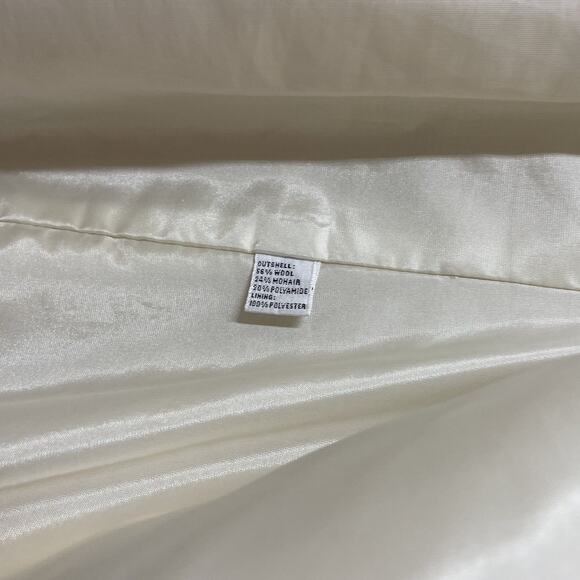 Women's Josephine Chaus Beige Open Front Wool Mohair Blazer Jacket Size 10 - Picture 4 of 6